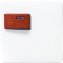 Jung CD071CWW cover for Ackermann, type 73073 F, red, CD series, alpine white