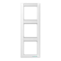 Jung ABAS583NAWW frame 3-way, with label field, vertical mounting, Duroplast antibacterial, AS 500 antibacterial, alpine white
