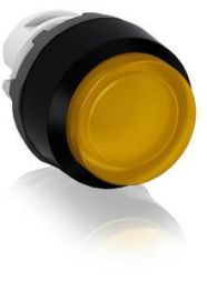 ABB Stotz-Kontakt MP3-11Y, illuminated pushbutton actuator yellow, high-momentary, front ring plastic black, 1SFA611102R1103