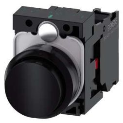 Siemens 3SU1100-0BB10-1CA0 push button 22mm round black 1OE