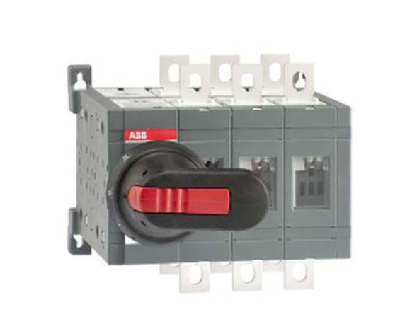 ABB Stotz-Kontakt OT160E03CFP, load changeover switch 3-pole 160A with handle and shaft, fast switching I-0-II, 1SCA106086R1001