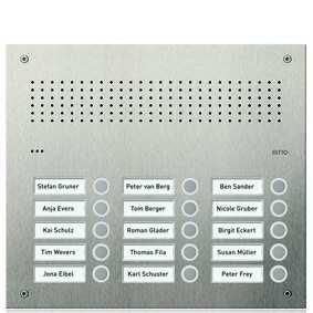 Ritto RGE1813125 Acero pur stainless steel door station audio, 15 WE, stainless steel