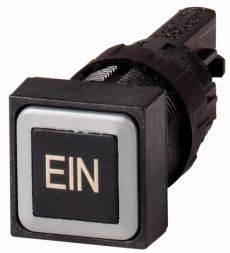 Eaton Q18D-121 push button, black ON, momentary, 080167
