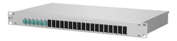 METZ CONNECT 1502557706-E OpDAT fix splice 6xLC-D (aqua) OM3 grey patch panel
