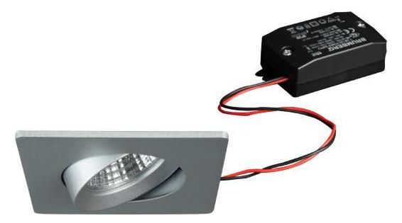 Brumberg 38455683 230V AC 6W 3000K silver LED recessed ceiling spotlight