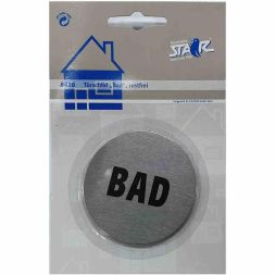 STAR STAR8416 A- Adhesive symbol BATH 70mm stainless steel