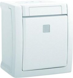 HHG 90591114-DE illuminated transparent dome white button FR AP