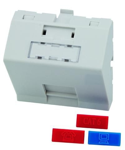 Telegärtner H02010C0064 45x45 1-way for BR 45° outlet white module holder