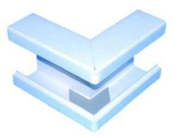 PROTEC.class 05101311 Cable duct BR-outside corner PBRAE 170 170mm light grey