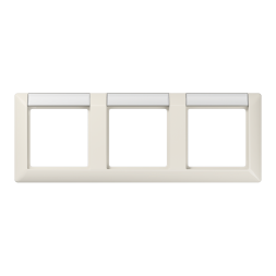 Jung AS5830NA frame 3-way, with label field, horizontal mounting, Duroplast, AS 500, white