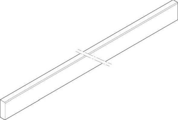 ABN 3FB 30x10x698mm horizontal CU-rail (XCUW133K)