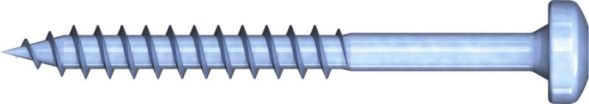 Reisser 009254S121-0600902-1 R2 plus chipboard screw Pan Head, TX, partial thread, 6.0 x 90, steel, galvanized, blue, 1x sliding, pack of 100