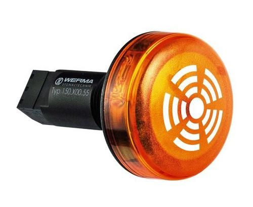 Werma 15030068 EM continuous tone 230VAC YE LED buzzer