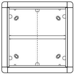 Ritto 1883550 surface-mounted frame 4 module slots square, grey-brown