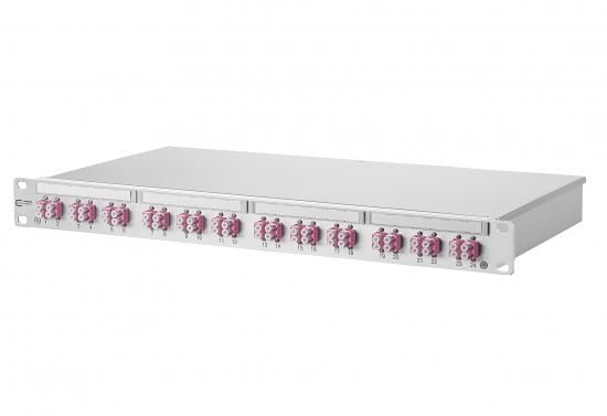 METZ CONNECT 1502007524-E OpDAT PF VIK 24xLC-D violet OM4 grey patch panel